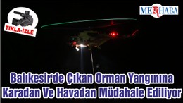 Balıkesir'de Çıkan Orman Yangınına Karadan Ve Havadan Müdahale Ediliyor