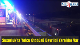 Susurluk’ta Yolcu Otobüsü Devrildi Yaralılar Var