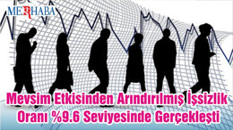 Mevsim Etkisinden Arındırılmış İşsizlik Oranı %9.6 Seviyesinde Gerçekleşti