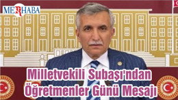 Milletvekili Subaşı'ndan Öğretmenler Günü Mesajı