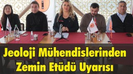 Jeoloji Mühendislerinden Zemin Etüdü Uyarısı