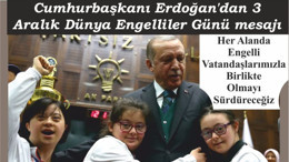 Cumhurbaşkanı Erdoğan'dan 3 Aralık Dünya Engelliler Günü mesajı