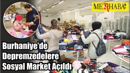 Burhaniye’de Depremzedelere Sosyal Market Açıldı