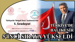 Türkiye’de Balıkesir 5’inci Sıraya Yükseldi