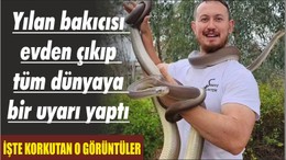 Yılan Kapalı kapıdan nasıl geçti İnanılmaz görüntü