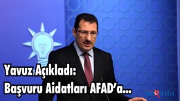 Yavuz Açıkladı: Başvuru Aidatları AFAD’a