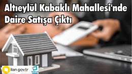 Altıeylül Kabaklı Mahallesi'nde daire satışa çıktı