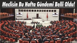 Meclisin Bu Hafta Gündemi Belli Oldu!