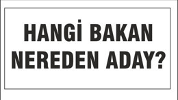 Hangi bakan nereden aday ?
