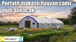 Portatif makaslı hayvan çadır ağılı alınacak