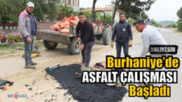 Burhaniye’de Asfalt Çalışması Başladı