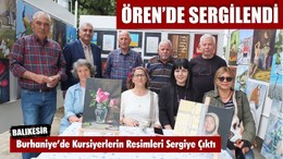 Kursiyerlerin Resimlerini Sergilediler