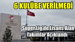 Süper Lig'de Lisans Alan Takımlar Açıklandı