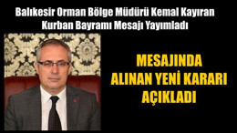 Kemal Kayıran Kurban Bayramı Mesajı Yayımladı