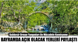 Balıkesir'de Bayramda Açık Olacak Yerleri Belli Oldu