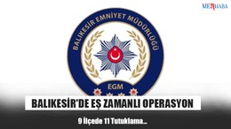 Balıkesir'de Eş Zamanlı Operasyon