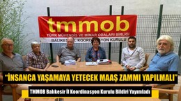 Tmmob Balıkesir İl Koordinasyon Kurulu Bildiri Yayımladı