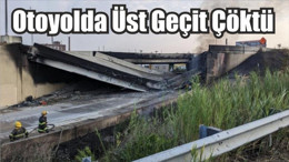 Otoyolda Üst Geçit Çöktü