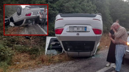 Balıkesir'de Dehşet Kaza: Araç Takla Attı