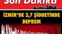 Son Dakika: İzmir'de 3,7 Şiddetinde Deprem