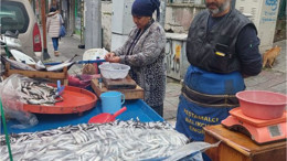 Fırtınadan Kaçan Hamsi Tezgahları Dolduruyor