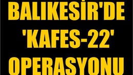 Balıkesir'de 'Kafes-22' Operasyonu