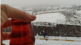 Sındırgı'da Kar Yağışı Başladı