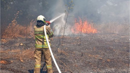 Arazide Çıkan Yangın Büyümeden Söndürüldü
