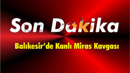 Balıkesir'de Kanlı Miras Kavgası