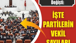 TBMM'de Partilerin Vekil Sayıları Değişti!