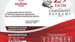 Balıkesir Valiliği 29 Ekim Programı Belli Oldu
