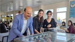 Başkan Lapanta Öğrencilerle Langırt Maçı Yaptı
