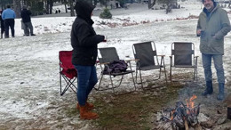 Kazdağları'nda Vatandaşların Kar Keyfi