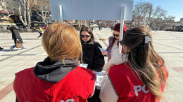 Balıkesir'de Kadın Polislerden 8 Mart’ta KADES Bilgilendirmesi