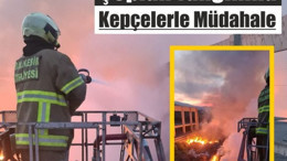 Altınoluk’taki Çöplük Yangınına Kepçelerle Müdahale Edildi