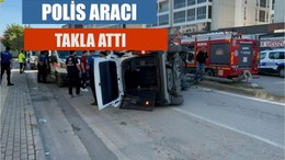 Kadına Şiddet İhbarına Giden Polis Aracı Takla Attı: 4 Yaralı