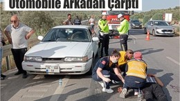 Burhaniye'de Motosiklet, Otomobile Arkadan Çarptı: 2 Yaralı