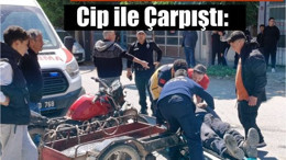 Cip ile Motosiklet Çarpıştı: 1 Kişi Yaralandı
