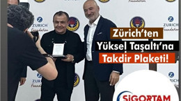 Zürich’ten Yüksel Taşaltı’na Takdir Plaketi!