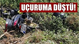 Erdek’te Motosiklet Kazası! Uçuruma Yuvarlandı