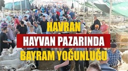 Havran Hayvan Pazarı’nda Bayram Arefesi Yoğunluğu