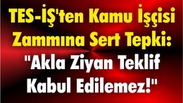 TES-İŞ'ten Kamu İşçisi Zammına Sert Tepki