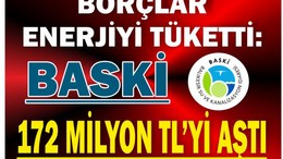 Borçlar Enerjiyi Tüketti: BASKİ 172 Milyon TL’yi Aştı