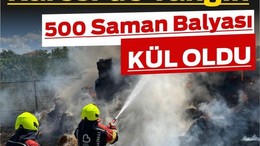 Karesi’de Saman Yangını