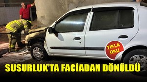 Susurluk’ta Araç Yangını