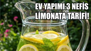 Ev Yapımı 3 Çeşit Limonata : Klasik, Naneli, Çilekli
