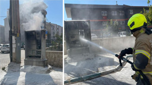 Susurluk'ta trafo yangınına müdahale