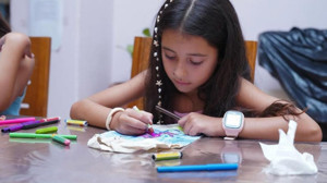 Gün boyunca çocuklar sanatla iç içe