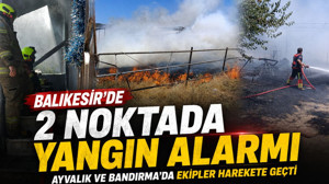 Balıkesir'de 2 Noktada Yangın: Alevler Yükseldi, Ekipler Peş Peşe Müdahale Etti