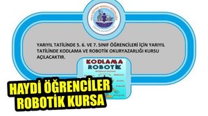 Haydi Öğrenciler Robotik Kursa